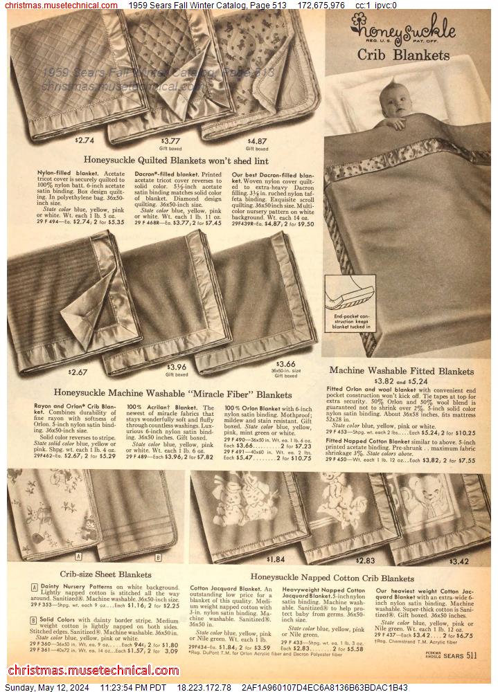 1959 Sears Fall Winter Catalog, Page 513
