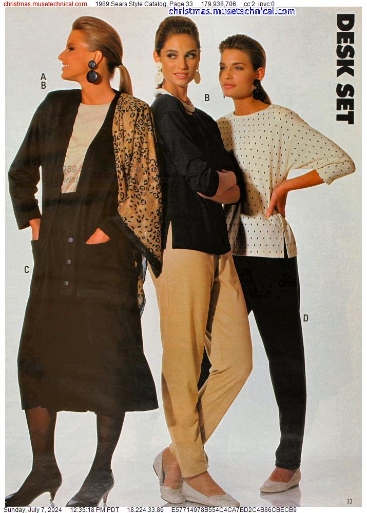 1989 Sears Style Catalog, Page 33