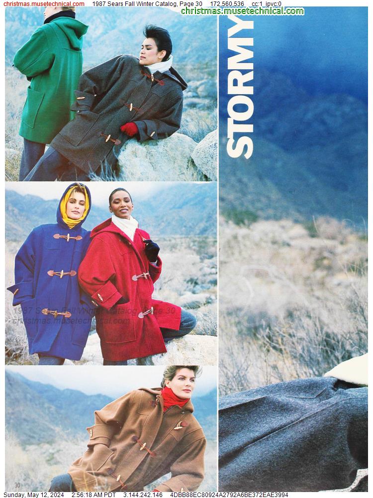 1987 Sears Fall Winter Catalog, Page 30