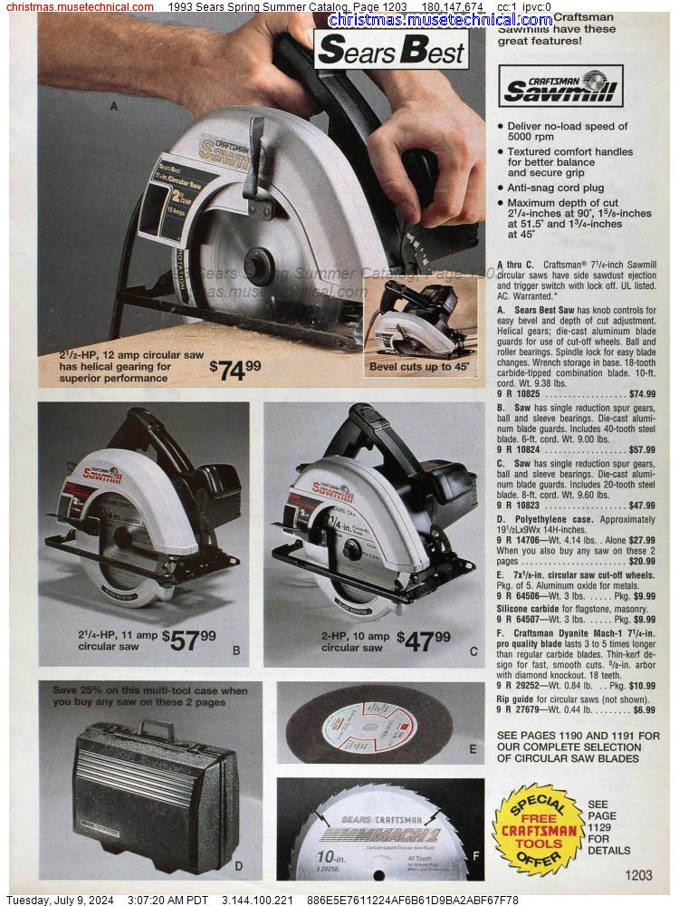 1993 Sears Spring Summer Catalog, Page 1203