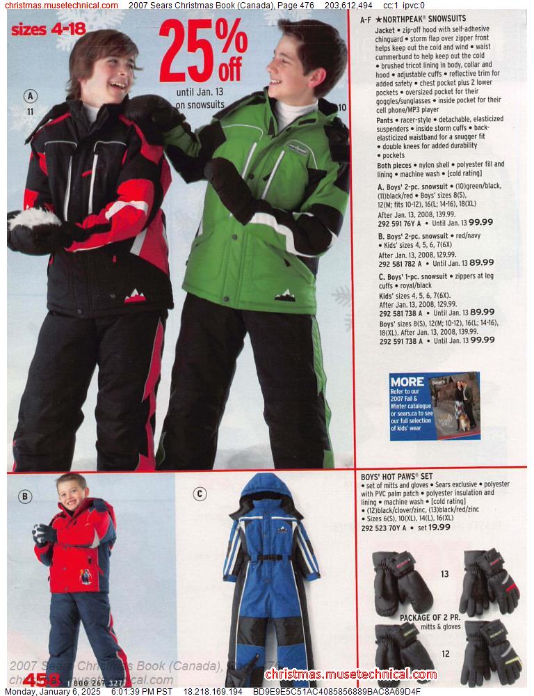 2007 Sears Christmas Book (Canada), Page 476