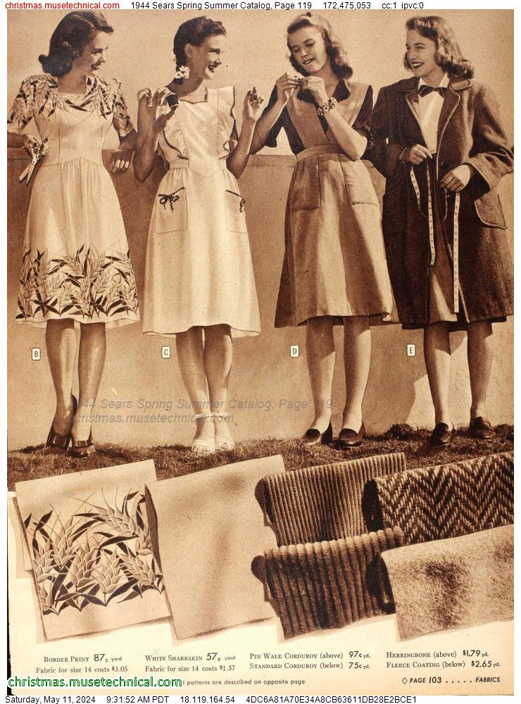 1944 Sears Spring Summer Catalog, Page 119