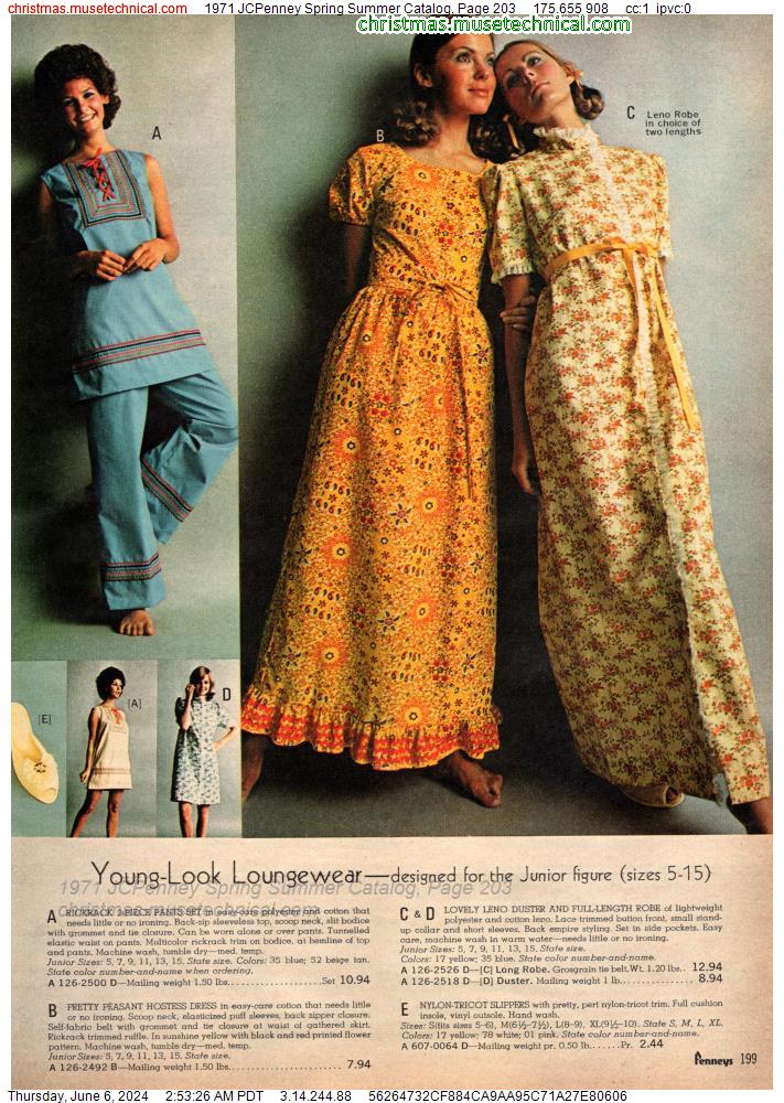 1971 JCPenney Spring Summer Catalog, Page 203