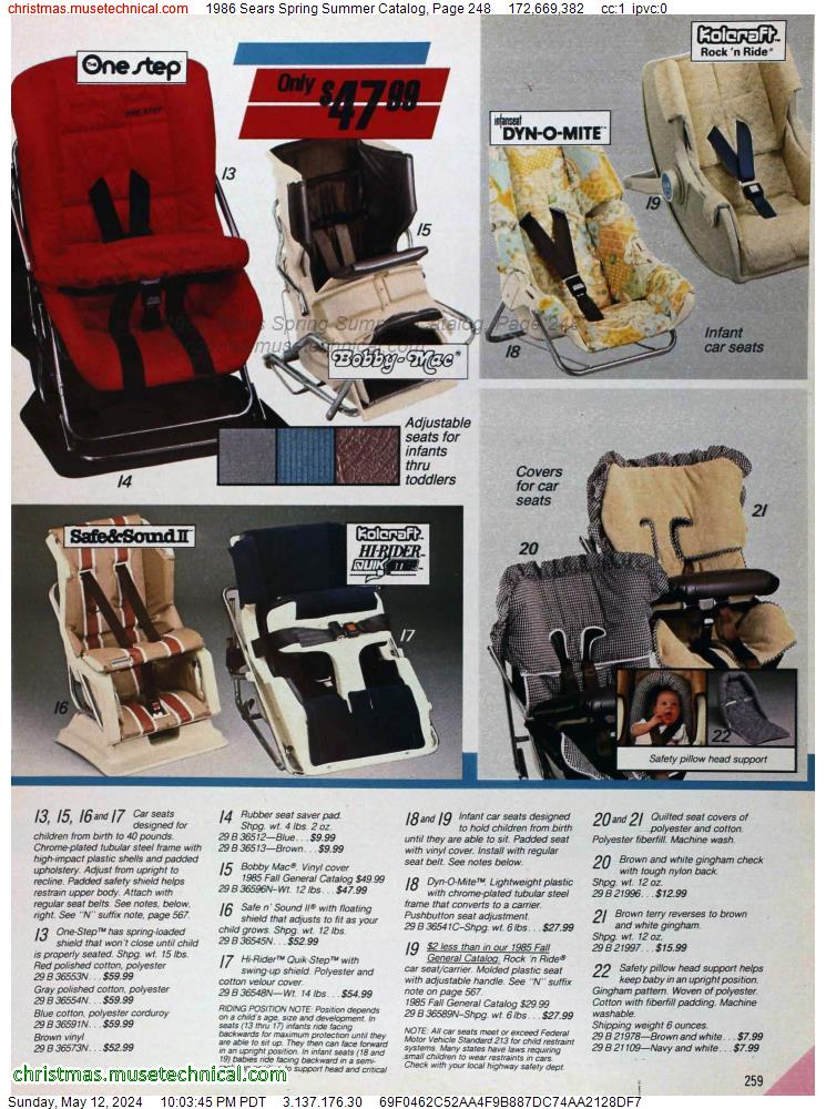 1986 Sears Spring Summer Catalog, Page 248