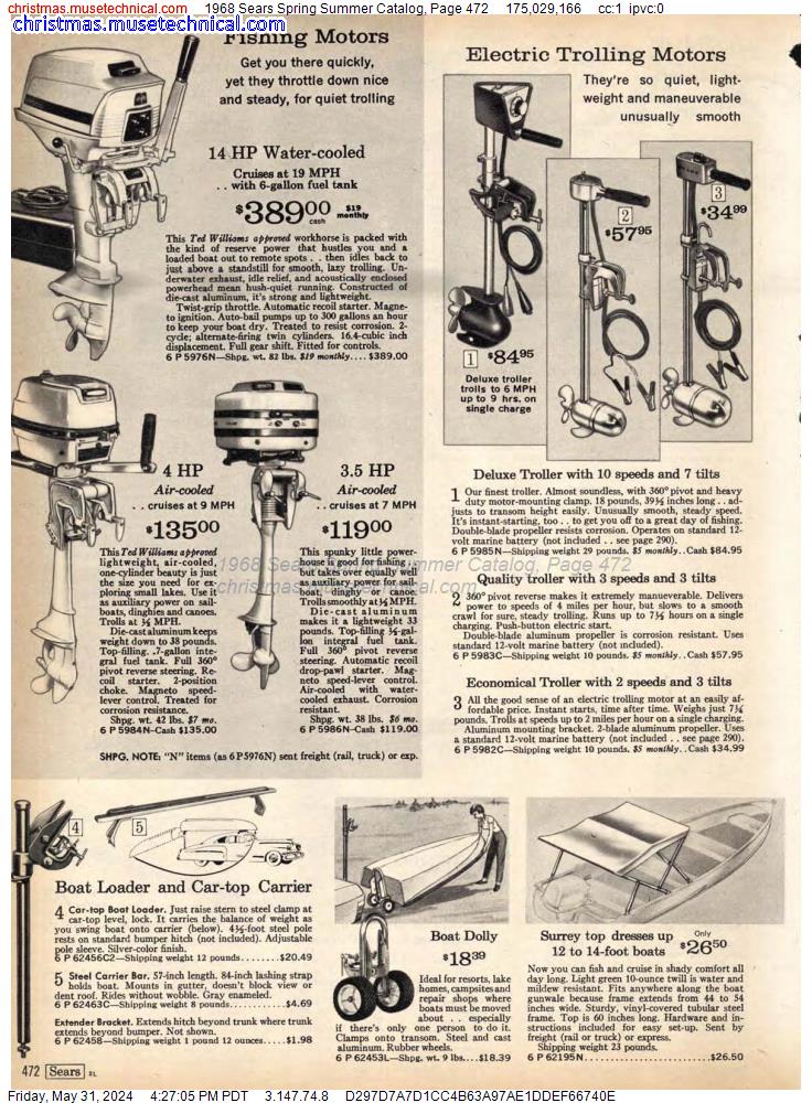 1968 Sears Spring Summer Catalog, Page 472