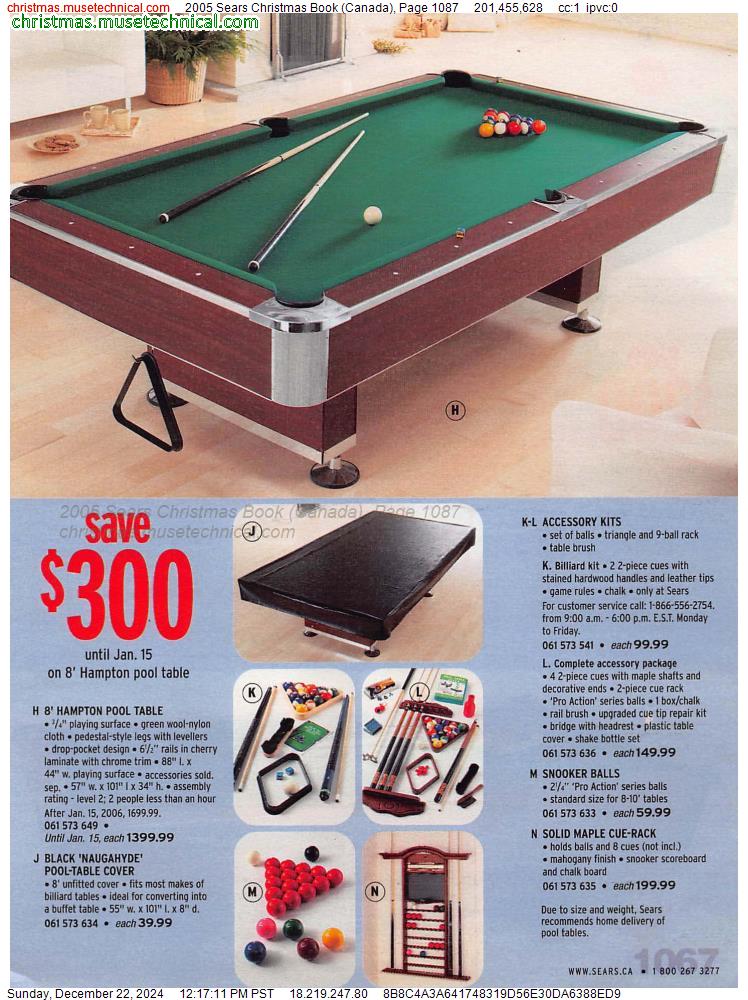 2005 Sears Christmas Book (Canada), Page 1087