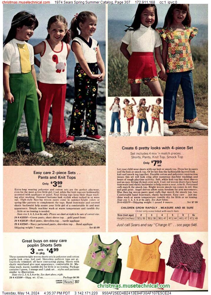 1974 Sears Spring Summer Catalog, Page 307