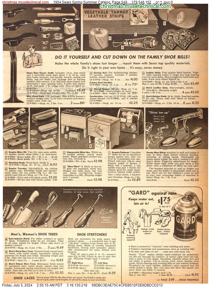 1954 Sears Spring Summer Catalog, Page 549