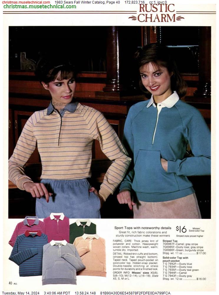 1983 Sears Fall Winter Catalog, Page 40