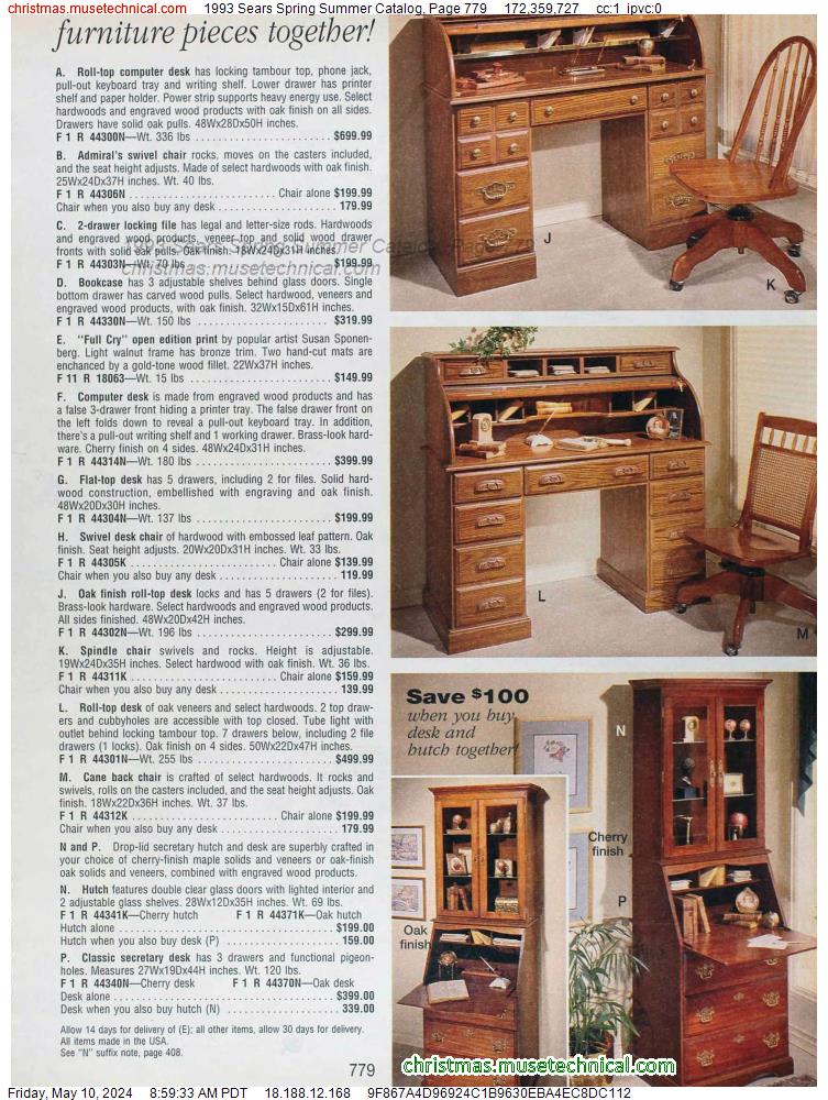 1993 Sears Spring Summer Catalog, Page 779