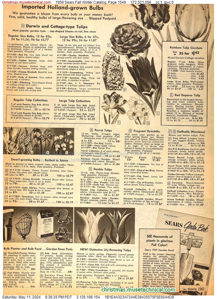 1959 Sears Fall Winter Catalog, Page 1549