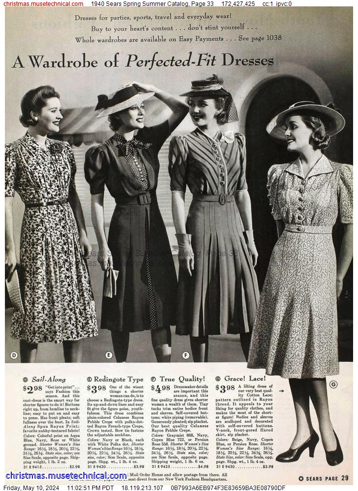 1940 Sears Spring Summer Catalog, Page 33