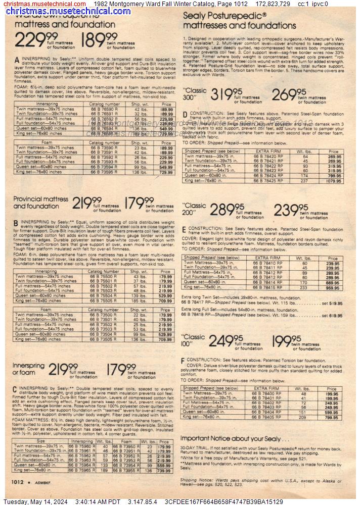 1982 Montgomery Ward Fall Winter Catalog, Page 1012
