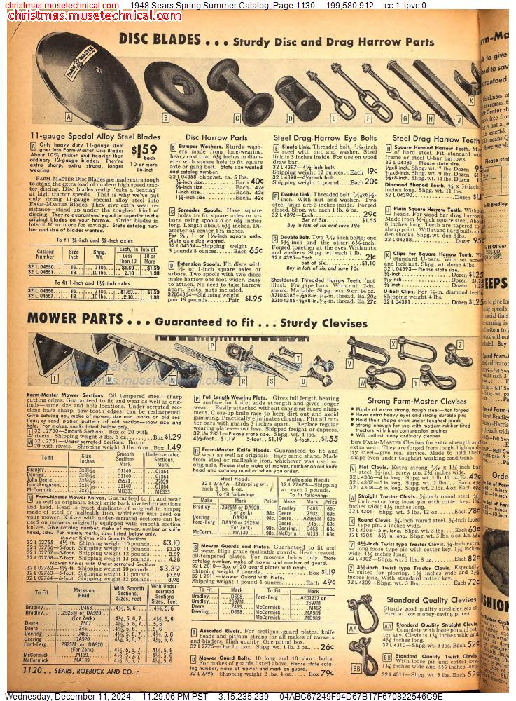 1948 Sears Spring Summer Catalog, Page 1130