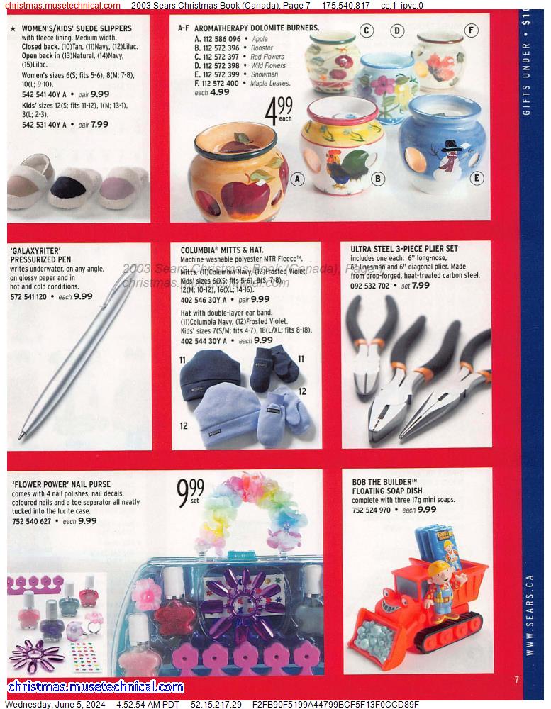 2003 Sears Christmas Book (Canada), Page 7