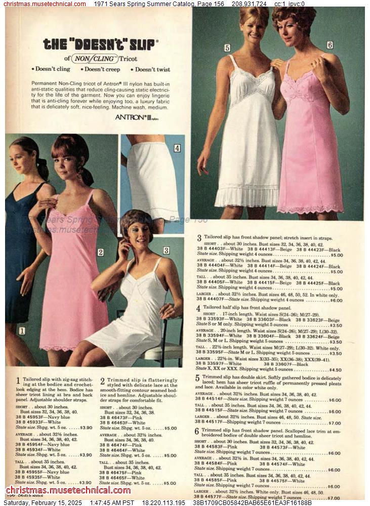 1971 Sears Spring Summer Catalog, Page 156