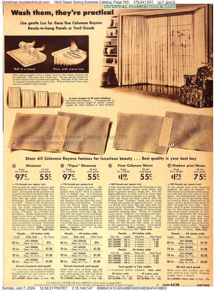 1942 Sears Spring Summer Catalog, Page 765
