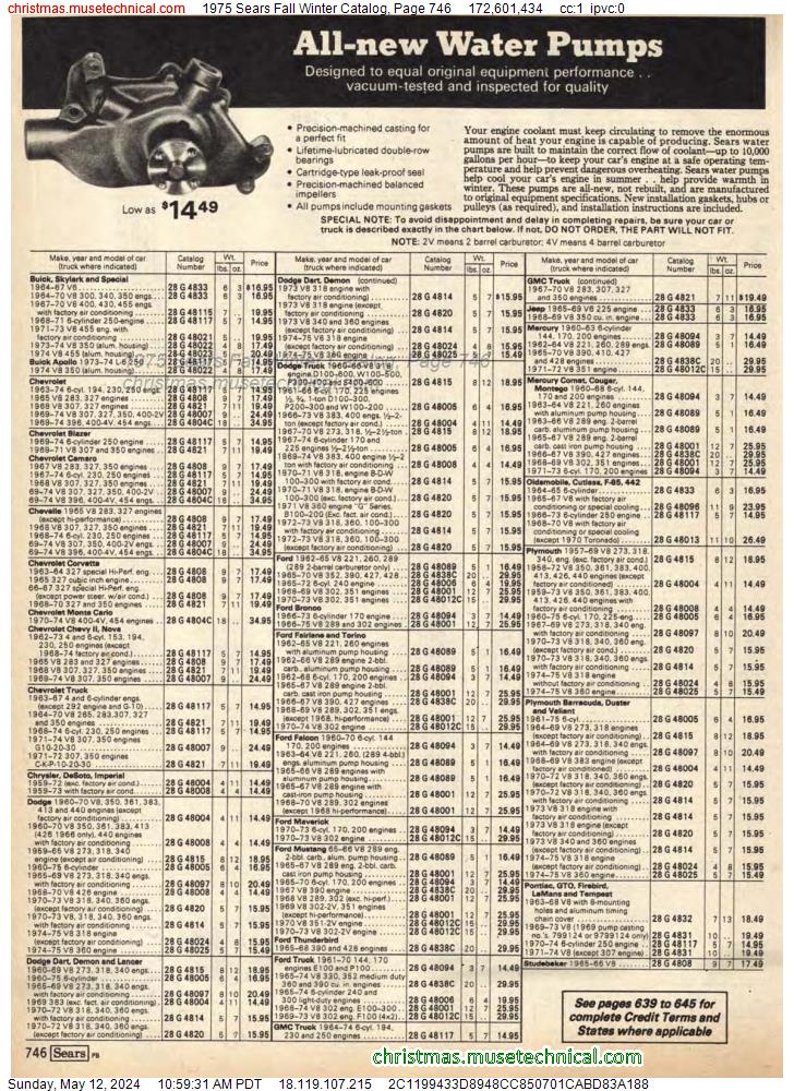1975 Sears Fall Winter Catalog, Page 746