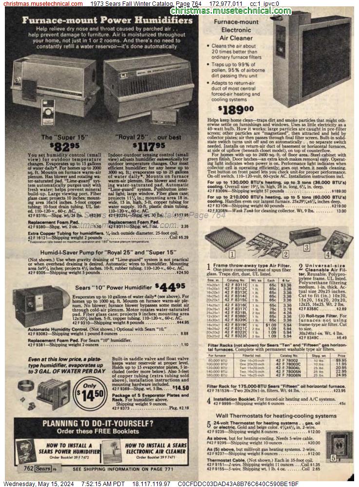 1973 Sears Fall Winter Catalog, Page 764