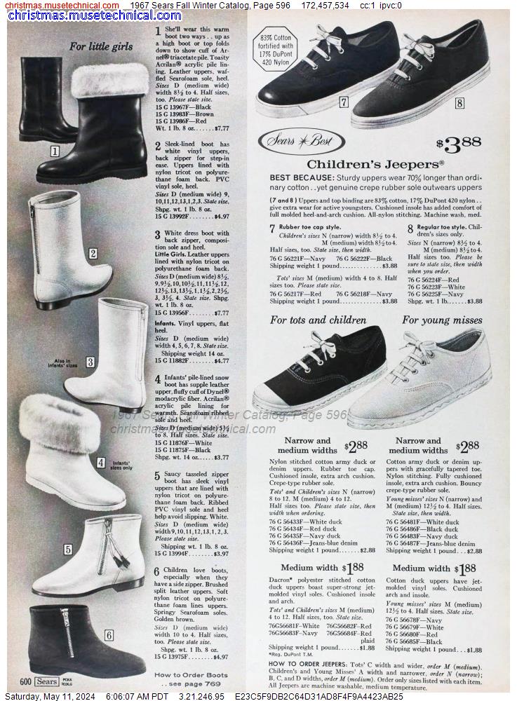 1967 Sears Fall Winter Catalog, Page 596