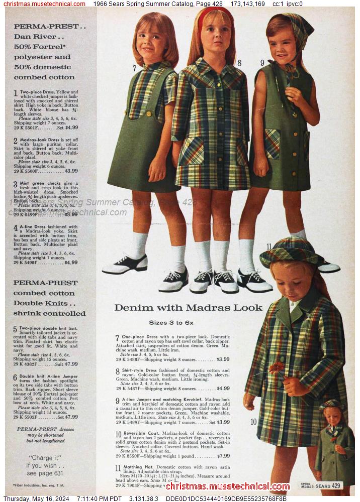 1966 Sears Spring Summer Catalog, Page 428