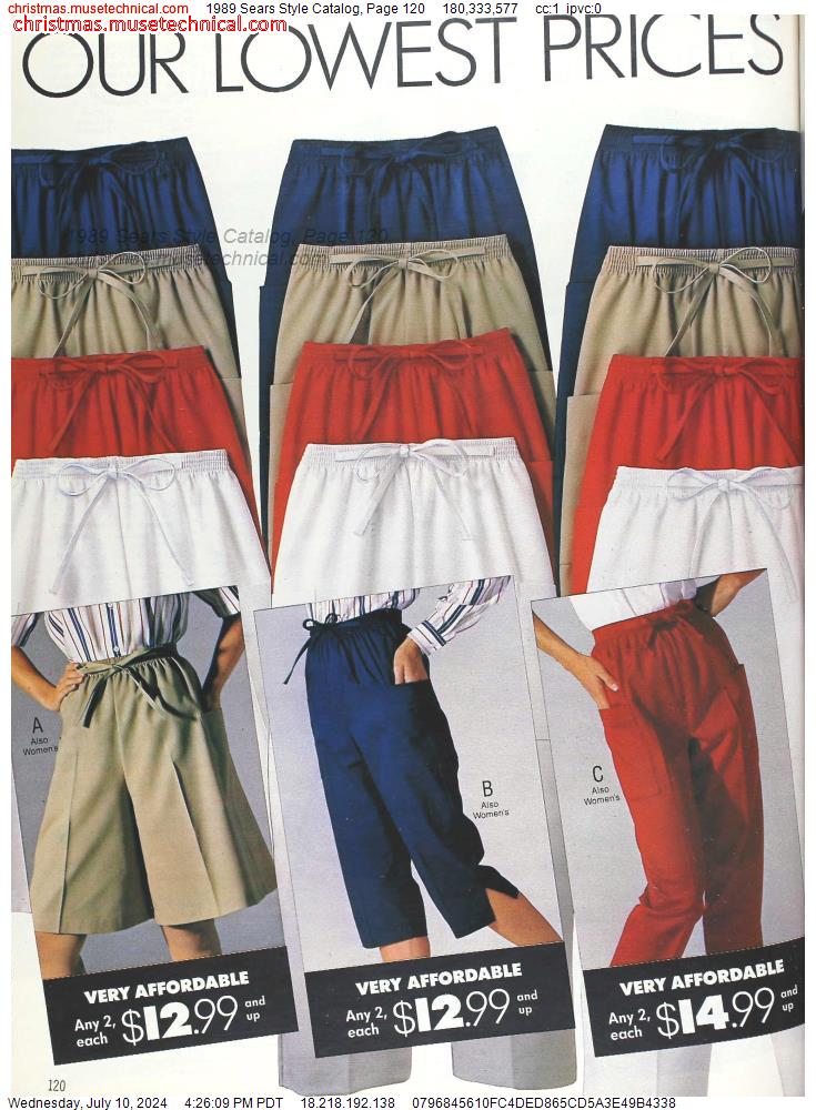 1989 Sears Style Catalog, Page 120