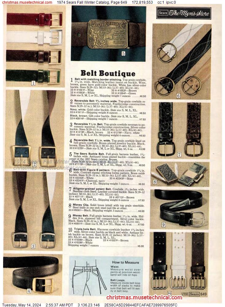 1974 Sears Fall Winter Catalog, Page 649