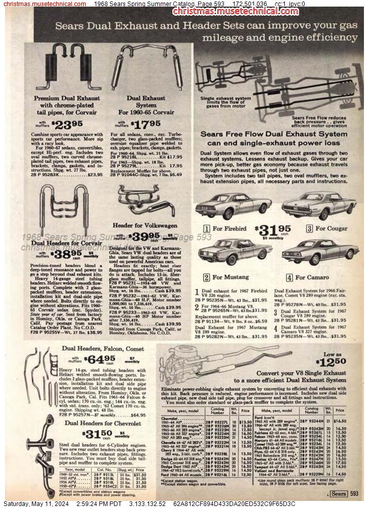 1968 Sears Spring Summer Catalog, Page 593