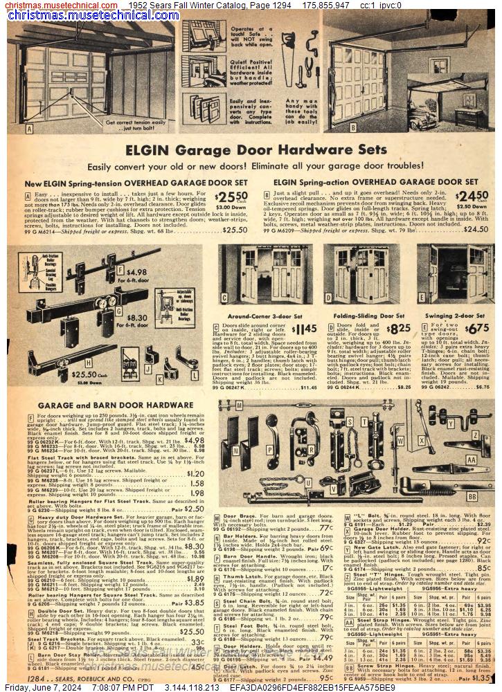 1952 Sears Fall Winter Catalog, Page 1294