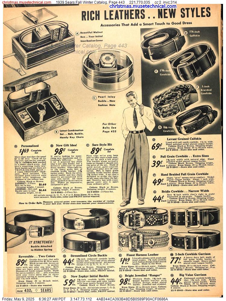 1939 Sears Fall Winter Catalog, Page 443