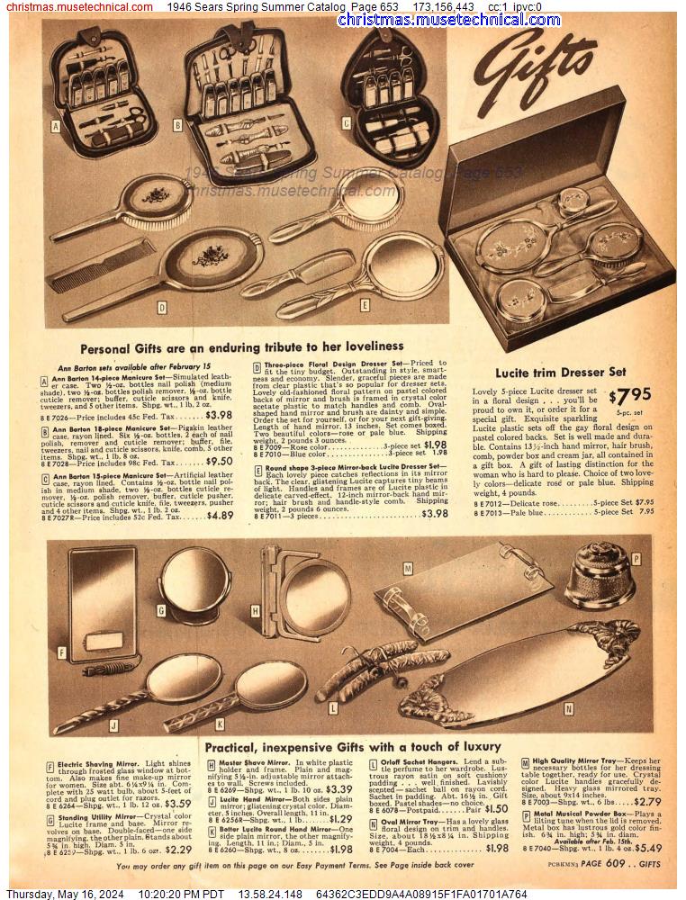 1946 Sears Spring Summer Catalog, Page 653