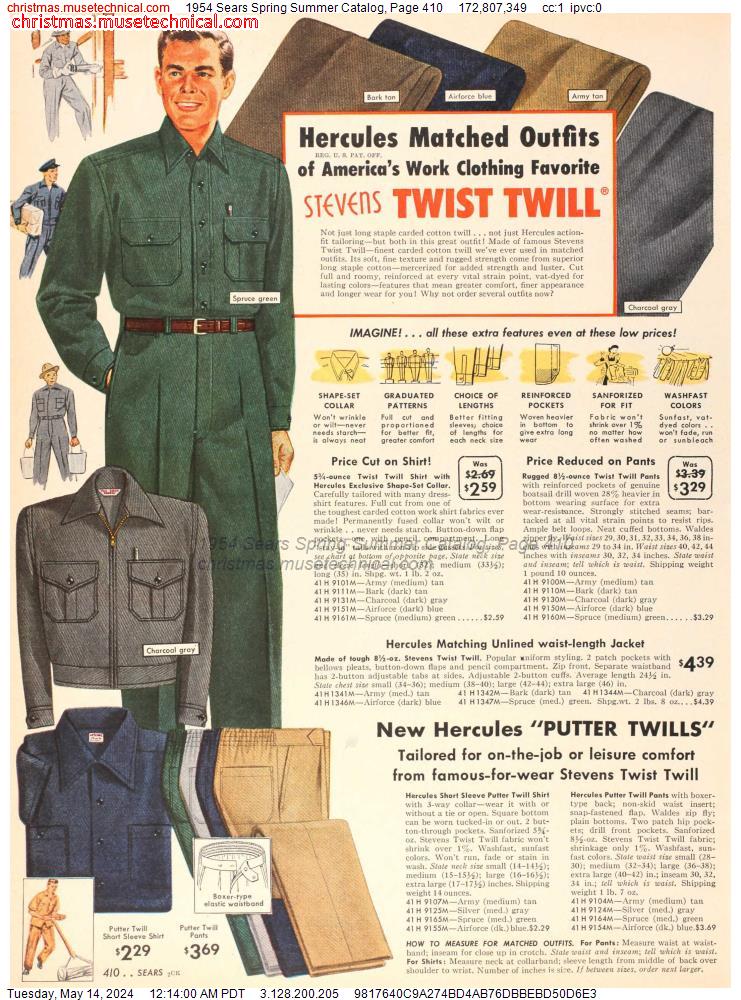 1954 Sears Spring Summer Catalog, Page 410