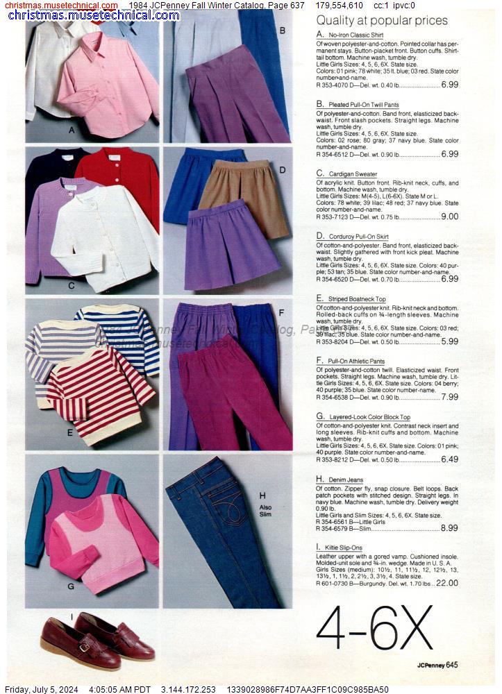 1984 JCPenney Fall Winter Catalog, Page 637