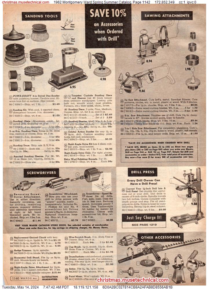 1962 Montgomery Ward Spring Summer Catalog, Page 1142