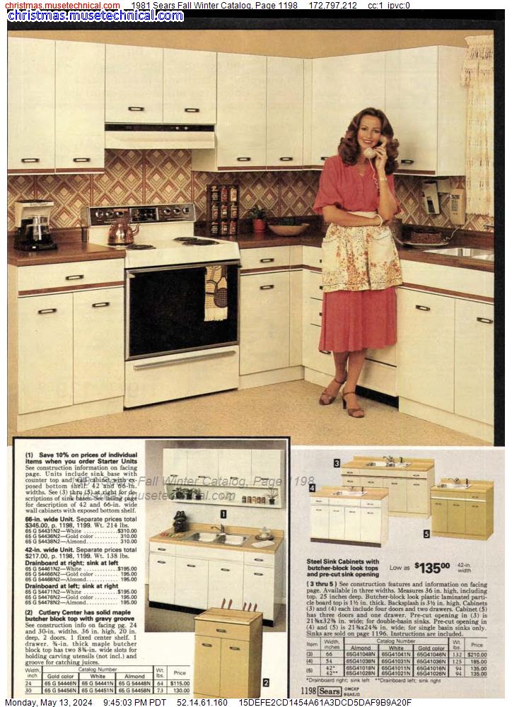 1981 Sears Fall Winter Catalog, Page 1198