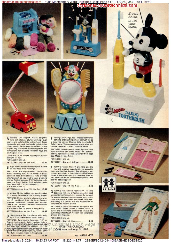 1981 Montgomery Ward Christmas Book, Page 417
