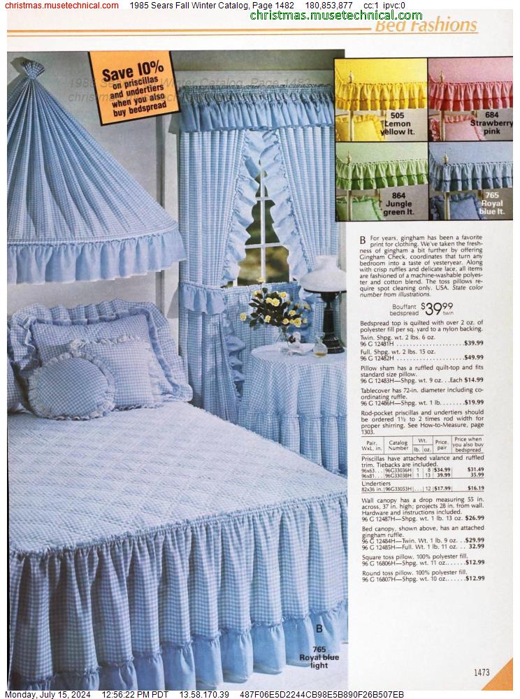 1985 Sears Fall Winter Catalog, Page 1482