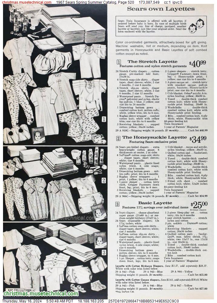 1967 Sears Spring Summer Catalog, Page 520