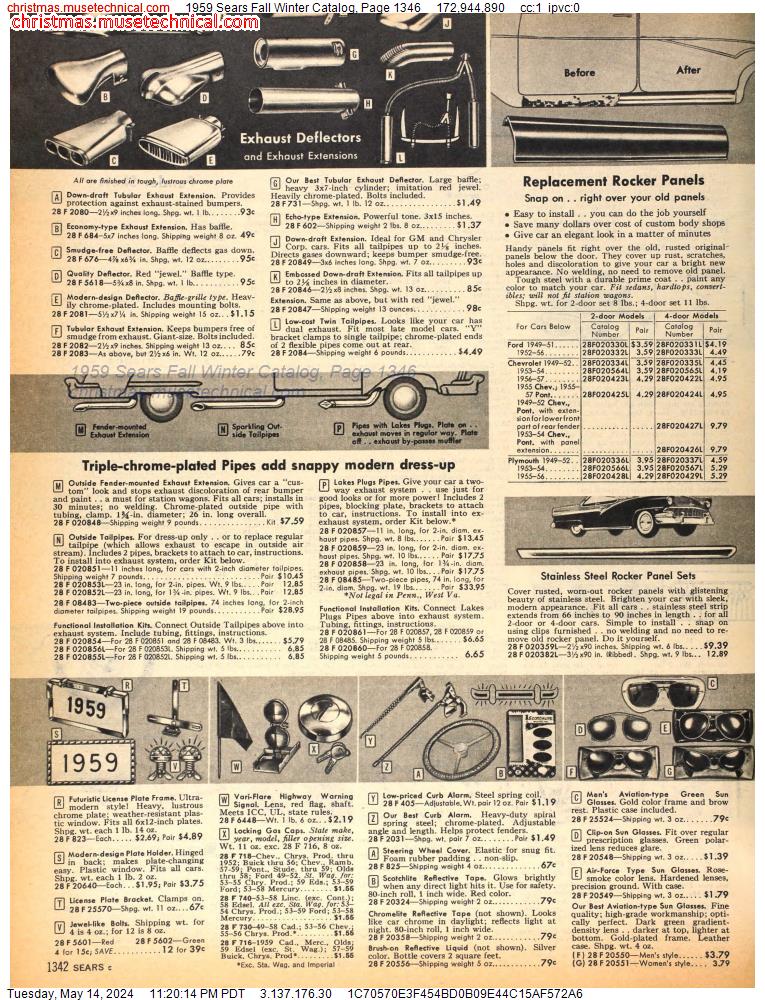 1959 Sears Fall Winter Catalog, Page 1346