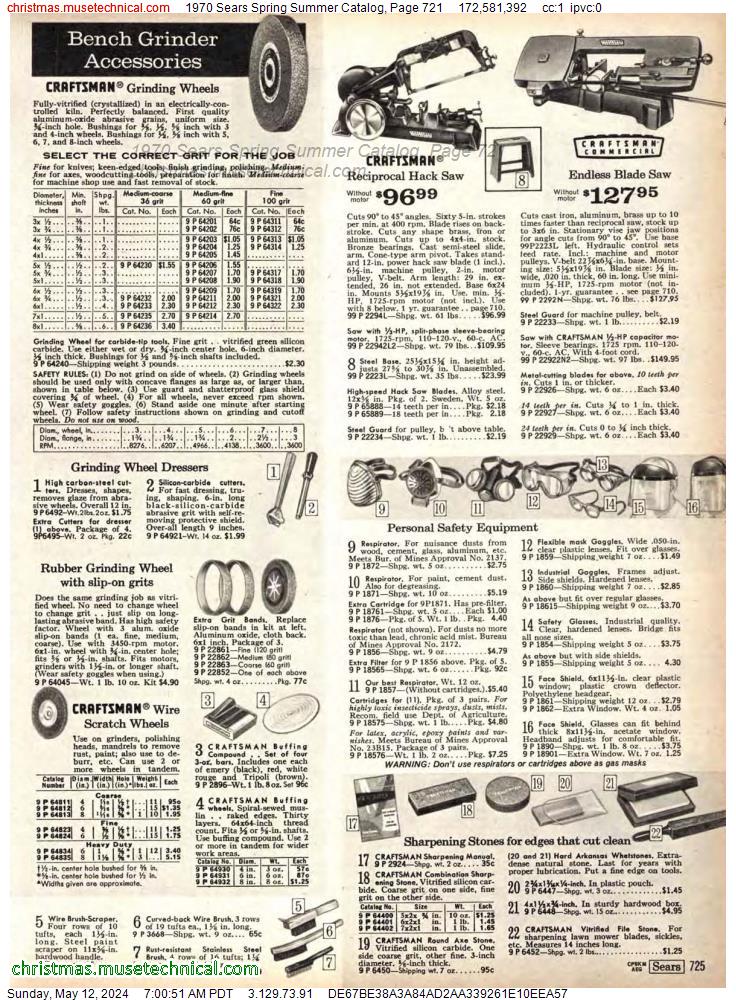 1970 Sears Spring Summer Catalog, Page 721