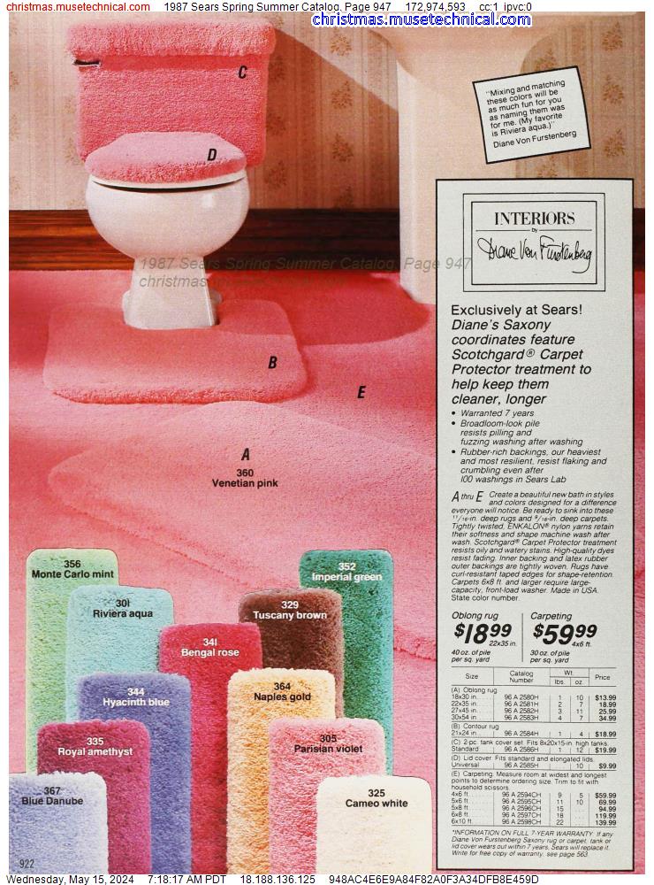 1987 Sears Spring Summer Catalog, Page 947