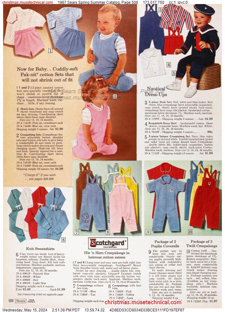 1967 Sears Spring Summer Catalog, Page 508