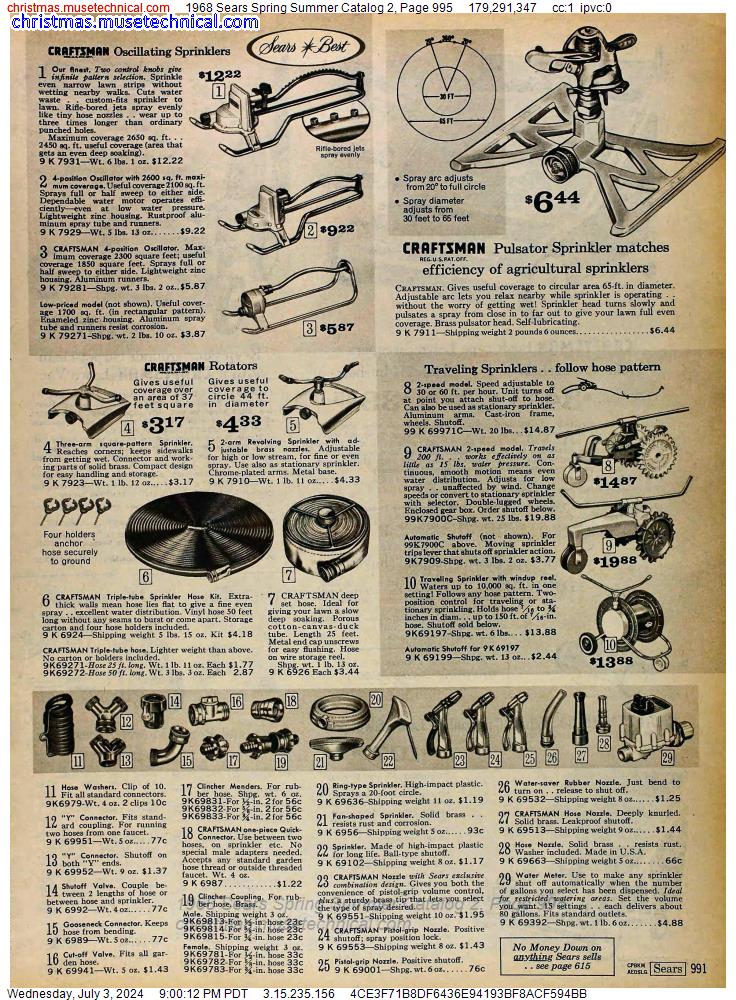 1968 Sears Spring Summer Catalog 2, Page 995