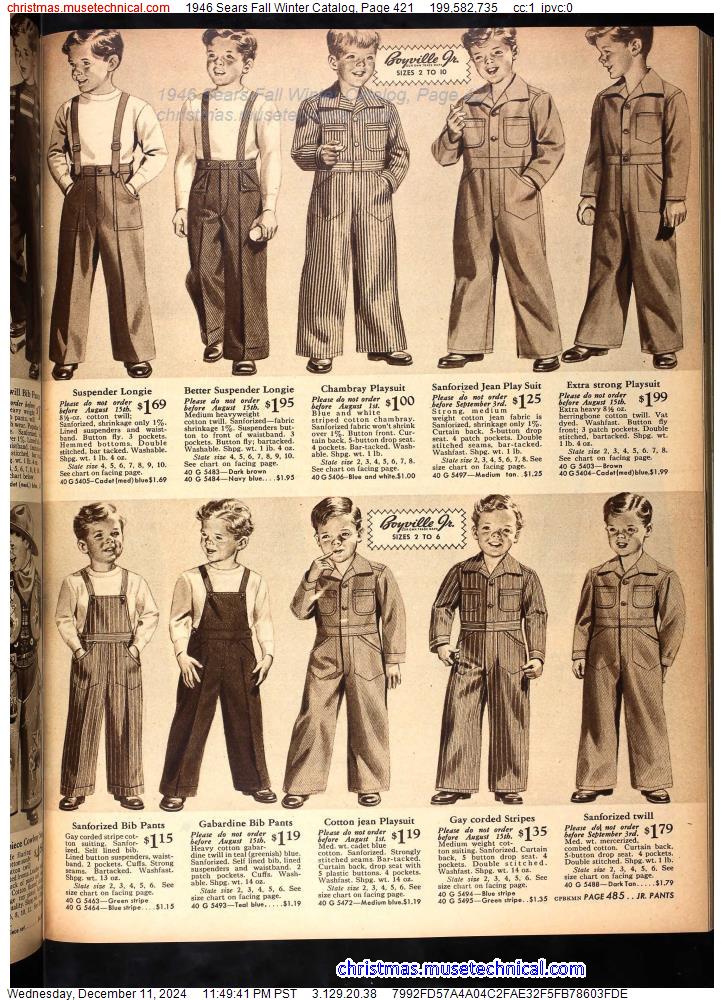 1946 Sears Fall Winter Catalog, Page 421