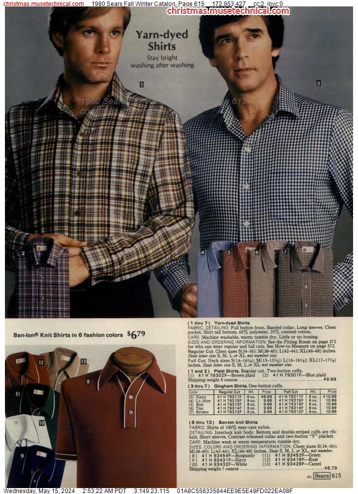 1980 Sears Fall Winter Catalog, Page 615