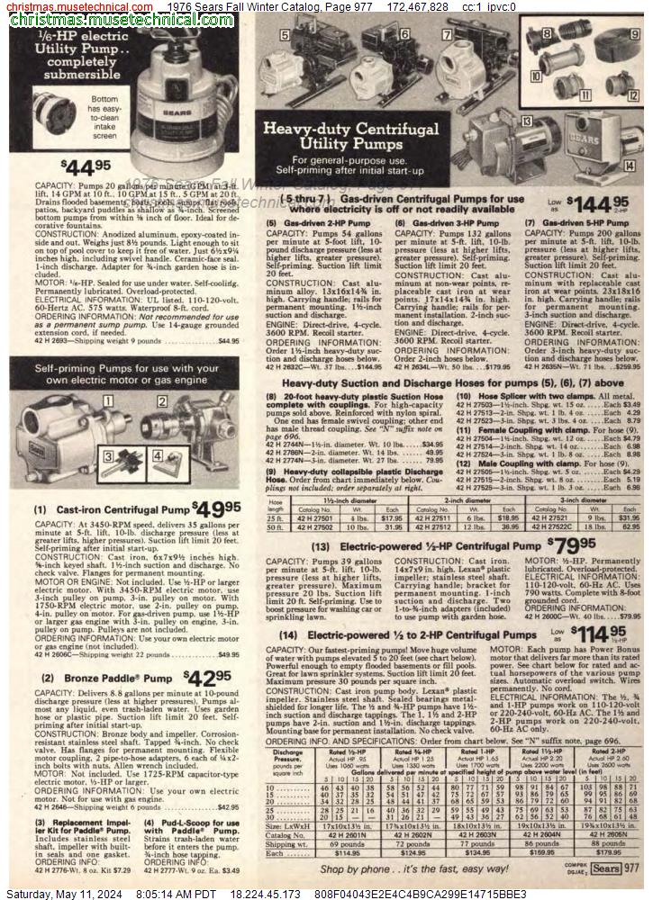 1976 Sears Fall Winter Catalog, Page 977