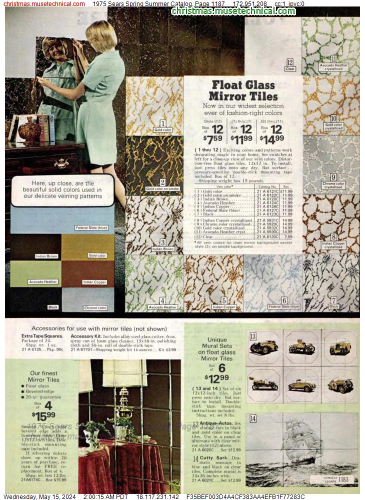 1975 Sears Spring Summer Catalog, Page 1187