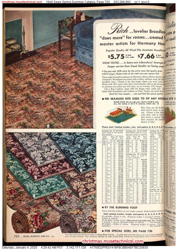 1948 Sears Spring Summer Catalog, Page 720