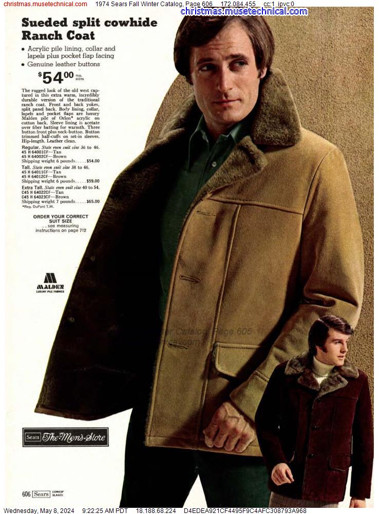 1974 Sears Fall Winter Catalog, Page 606