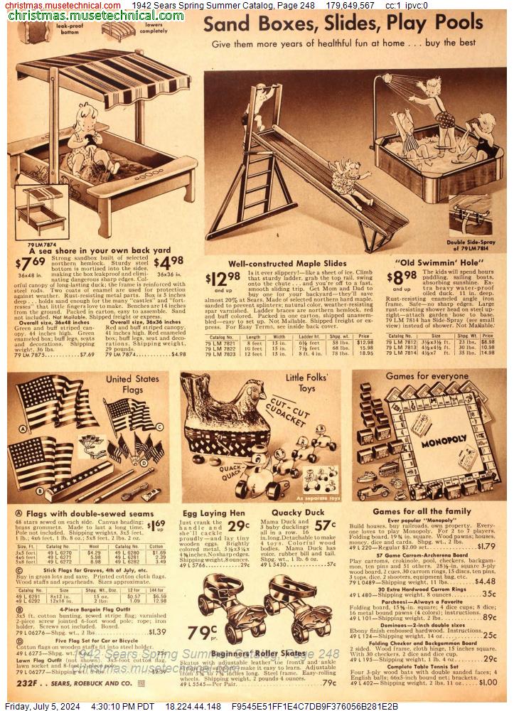 1942 Sears Spring Summer Catalog, Page 248
